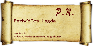 Perhócs Magda névjegykártya